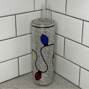 20 oz Holiday Lights Rhinestone Tumbler